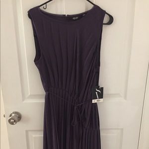 NWT Plum Pleated Asymmetrical Dress